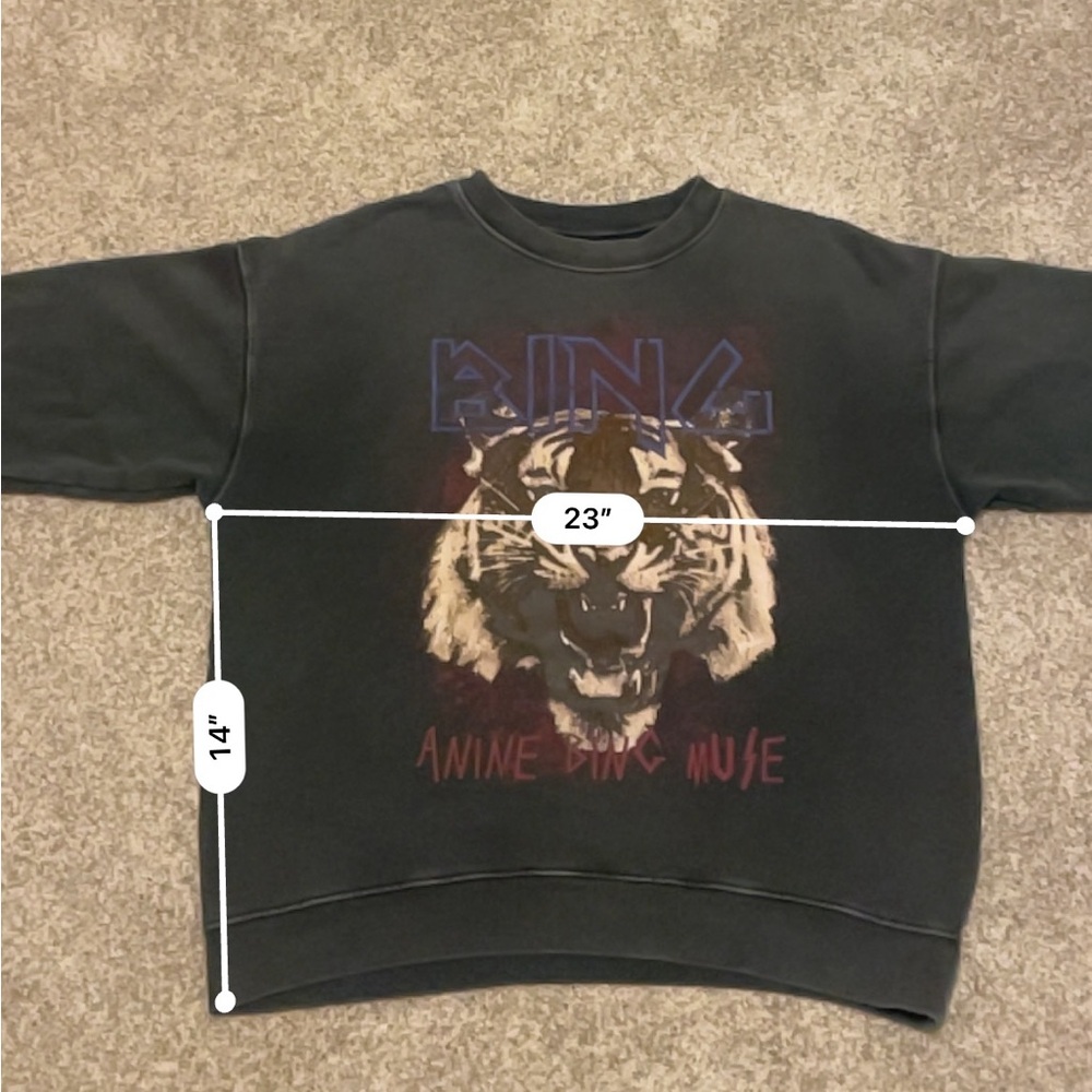 Vintage-Style Black Graphic Tiger Sweatshirt - Picture 9 of 10